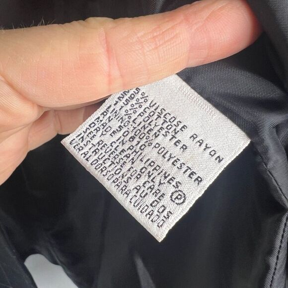 Anne‎ Klein Suits Black Lightly Checkered Lined Blazer Single Breasted Size 6 - Picture 7 of 9